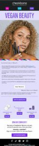Veguanary email campaign example