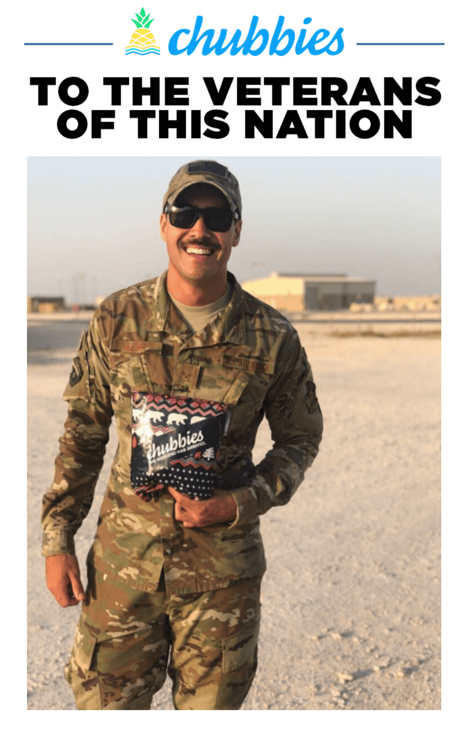 chubbies veterans day visuals