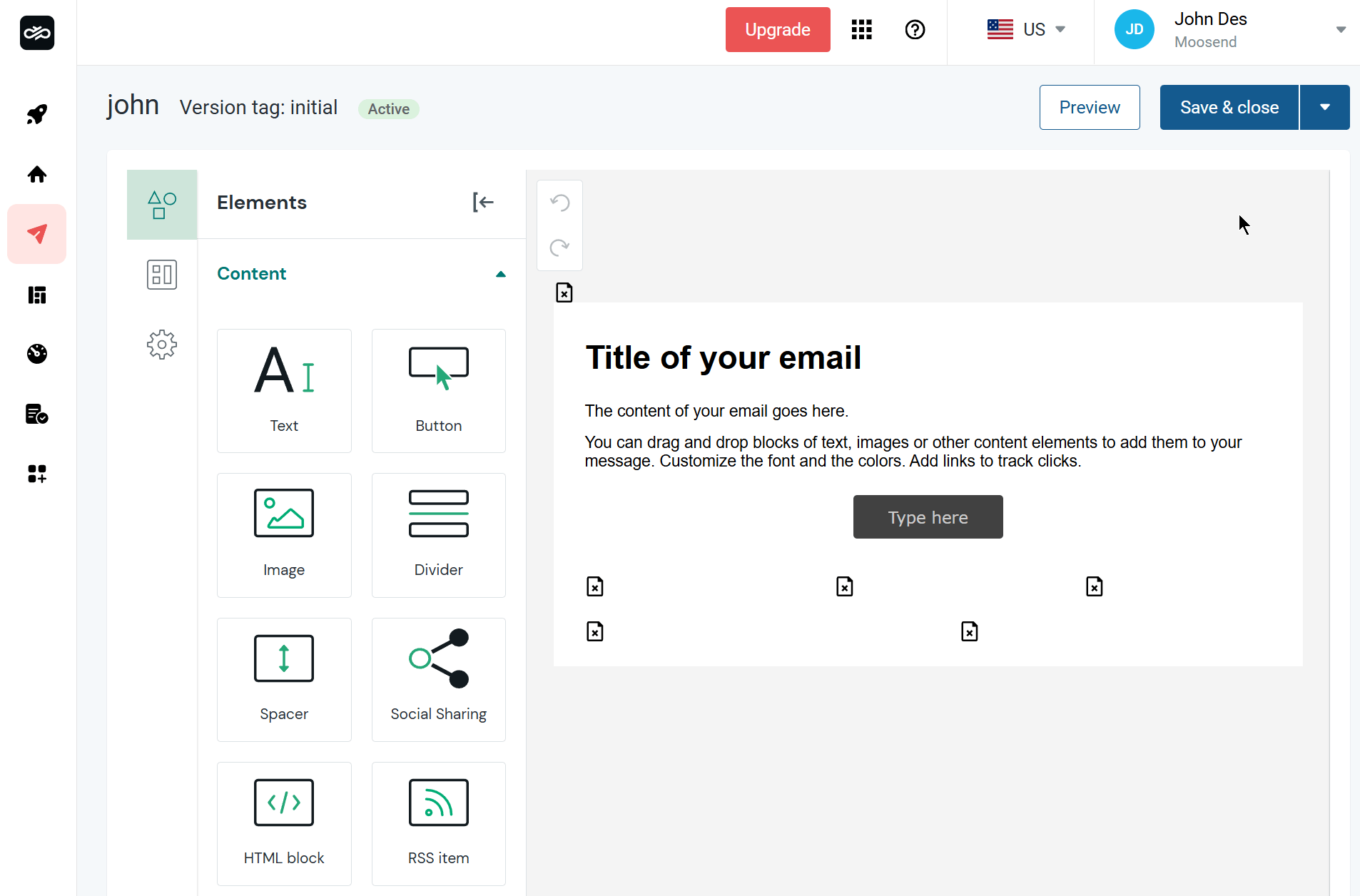 mailgun visual email designer