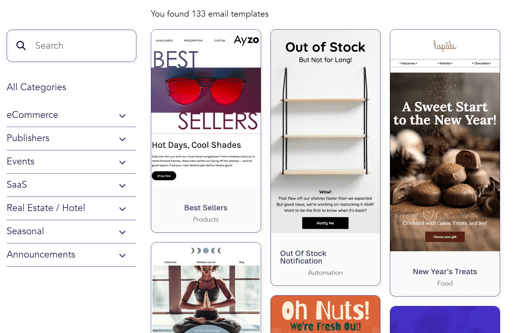 moosend email newsletter templates