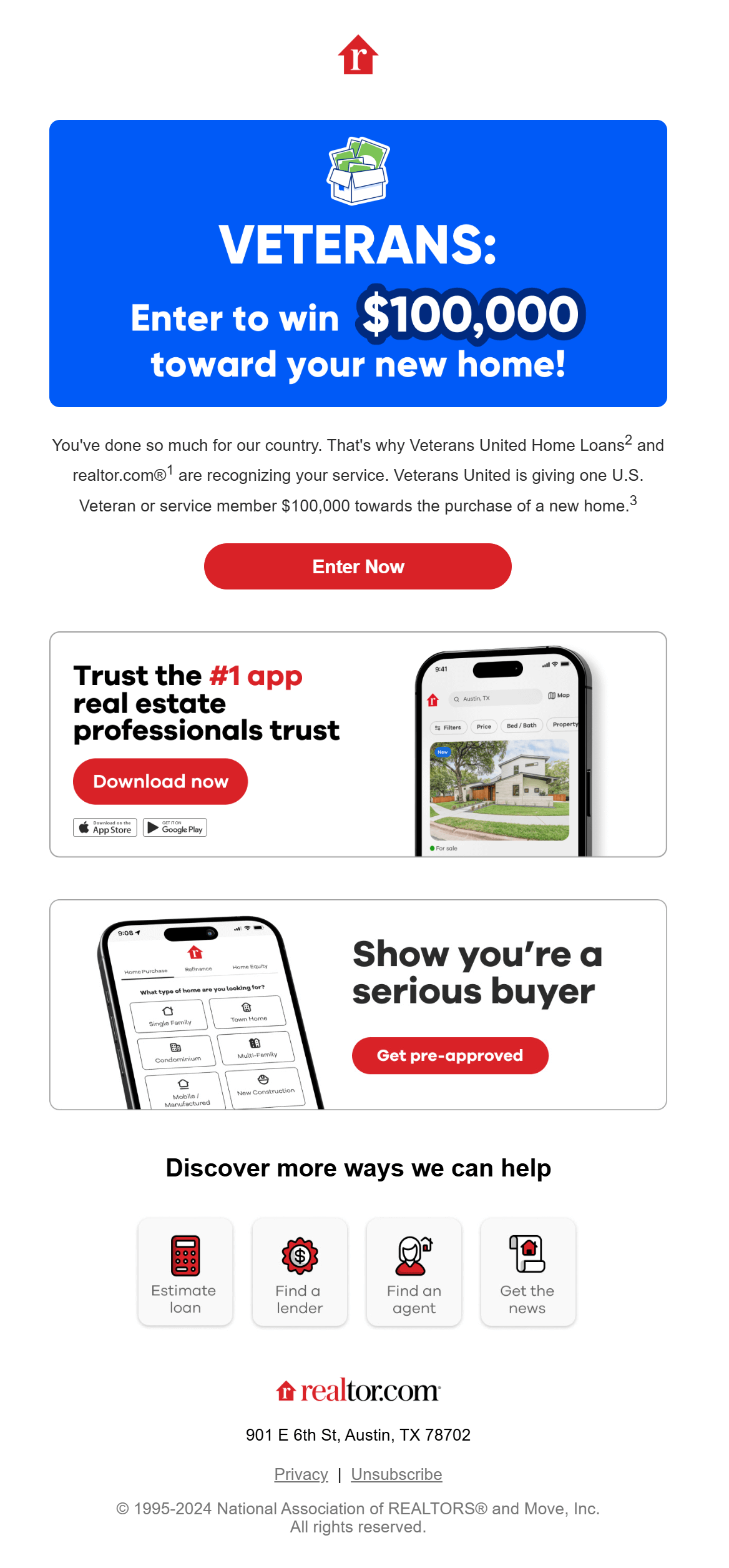 realtor email partnership for veterans day