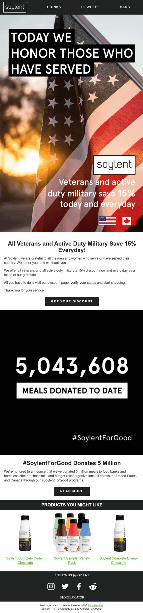 soylent campaign for honoring those who served