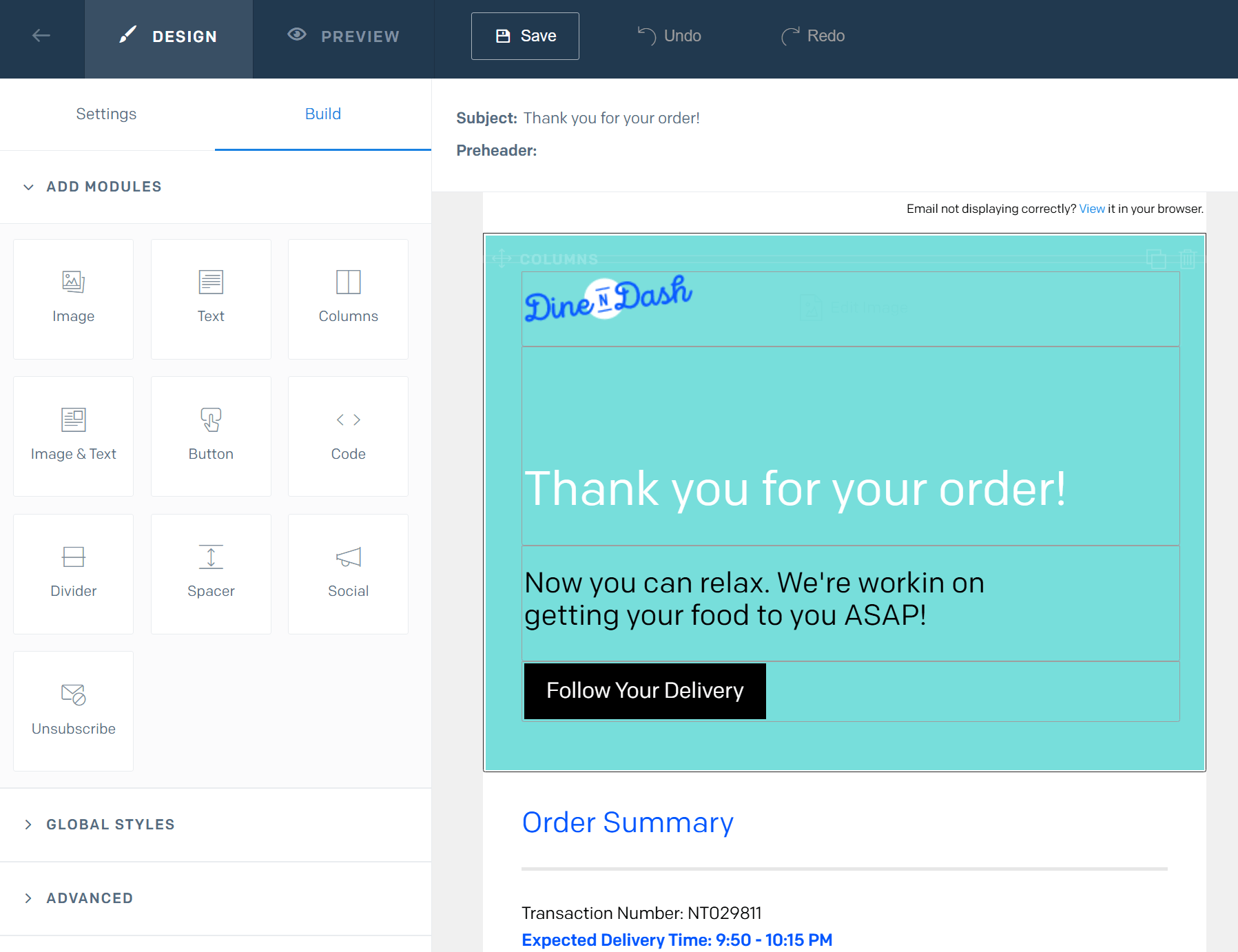 sendgrid transactional email designer
