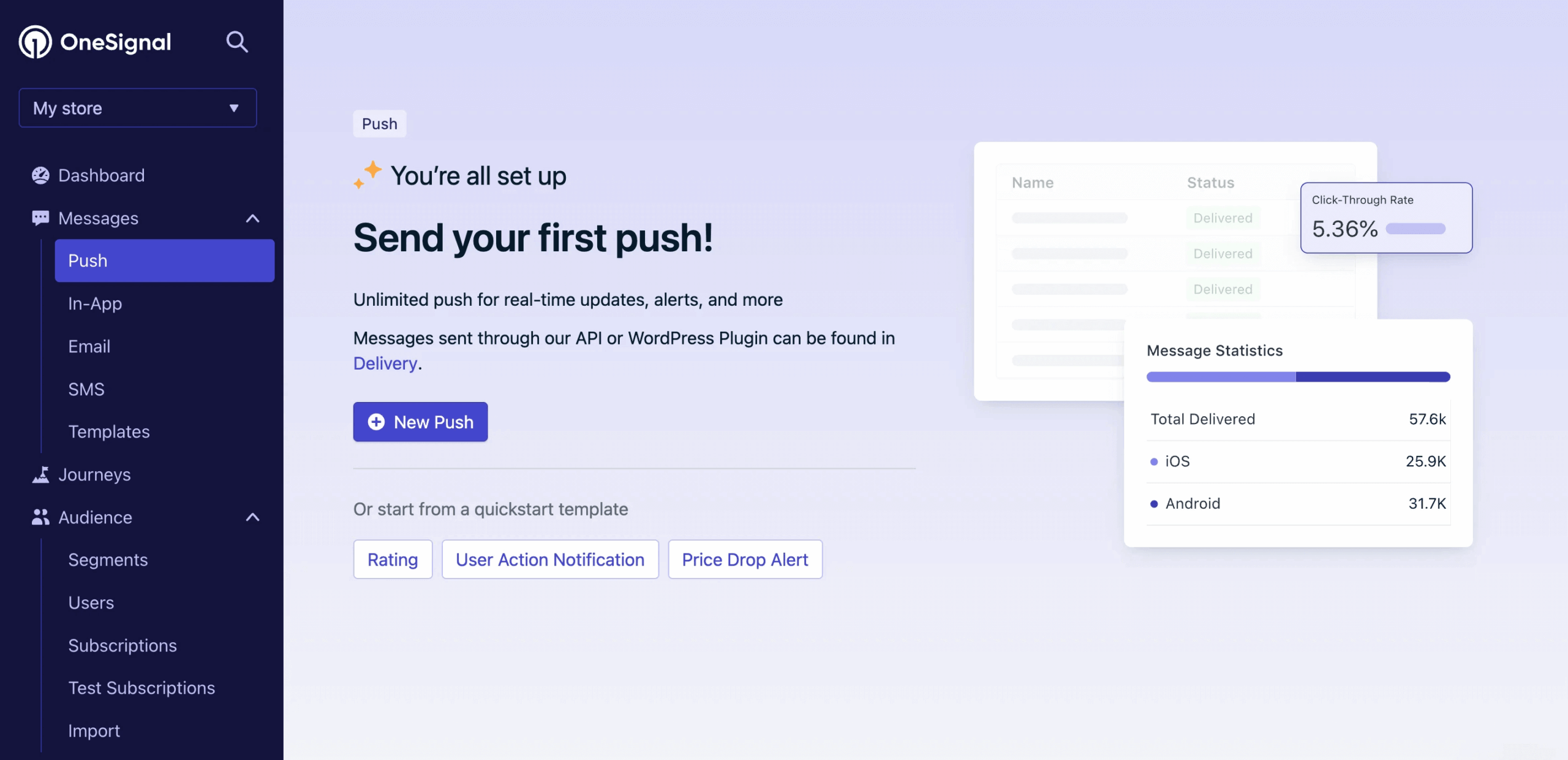 OneSignal web push notification platform OneSignal web push notification platform