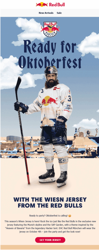 Red Bull Oktoberfest email example