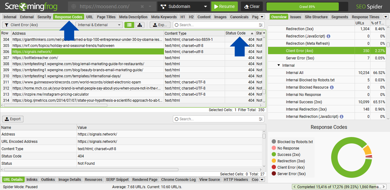How to fix 404 errors - screamingfrog