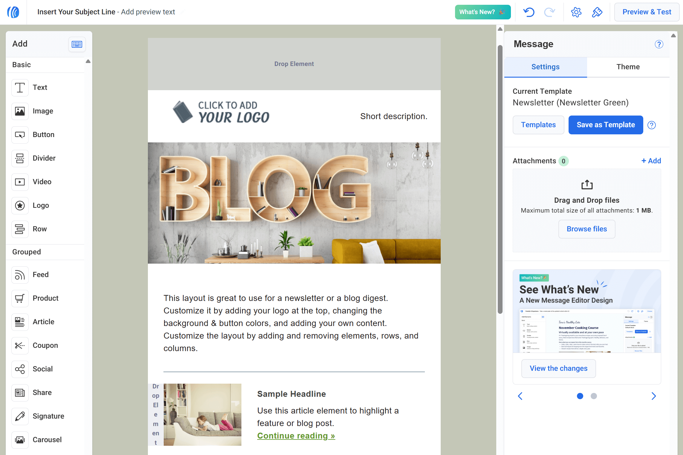 aweber email editor