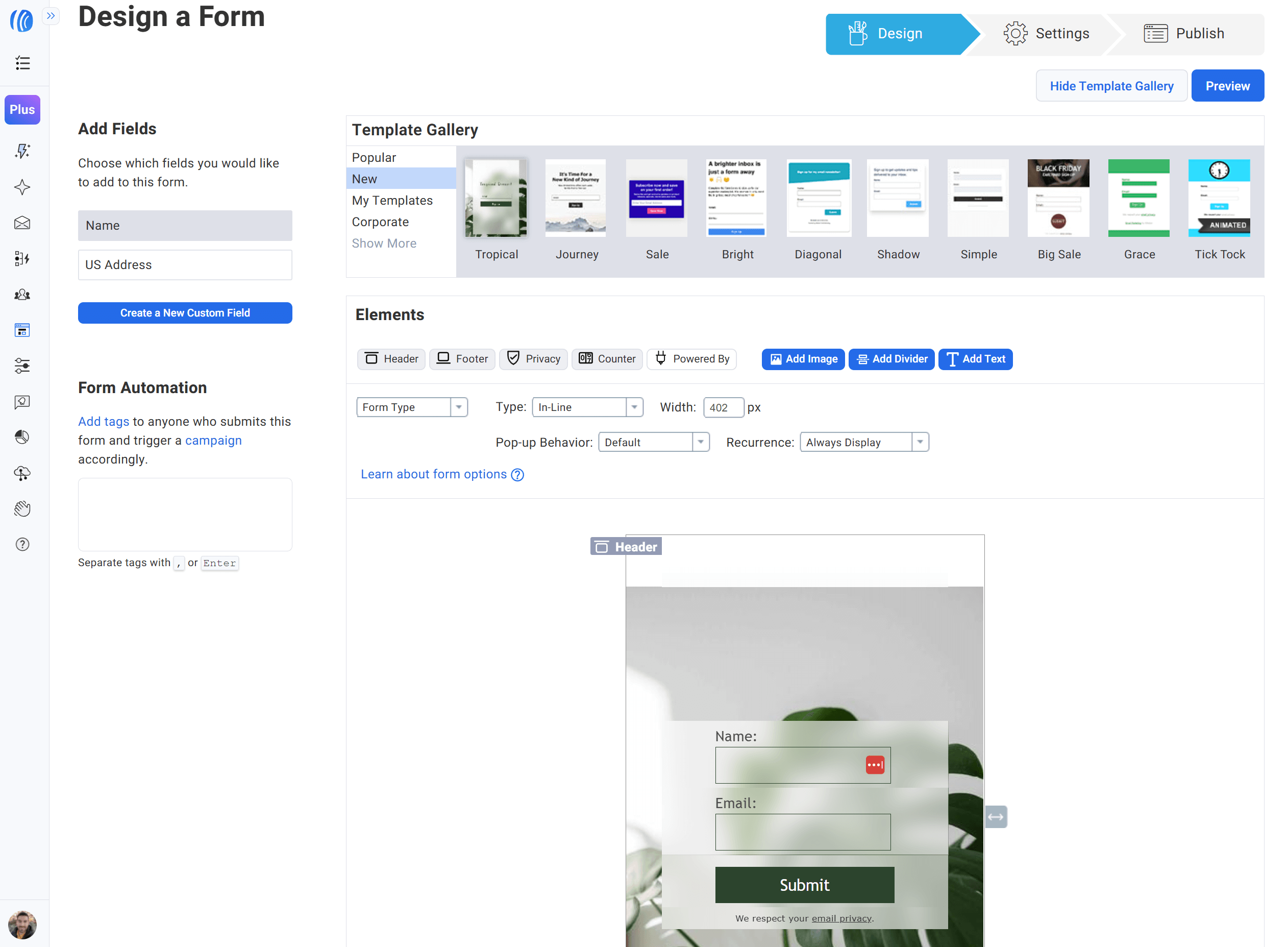 aweber signup forms