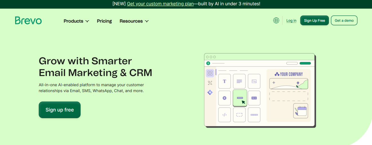 brevo homepage