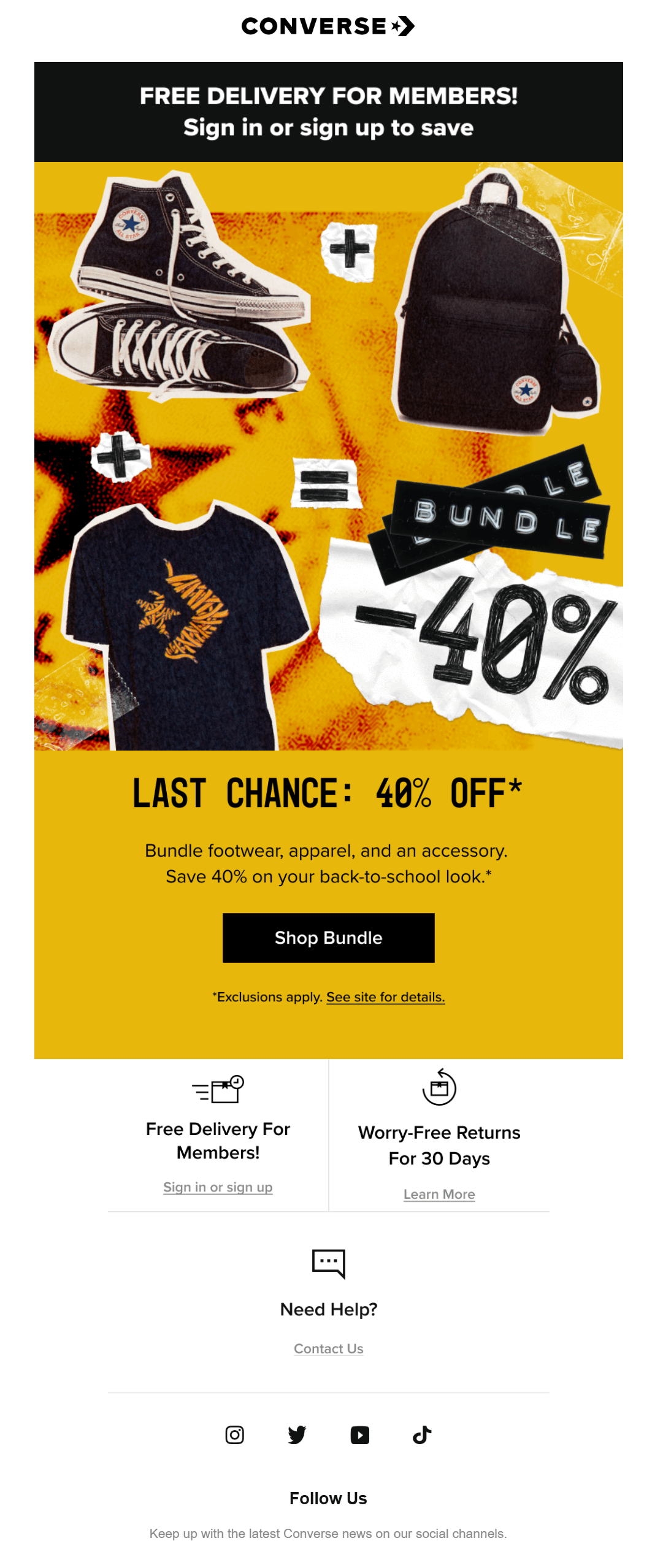 converse last chance email campaign converse last chance email campaign