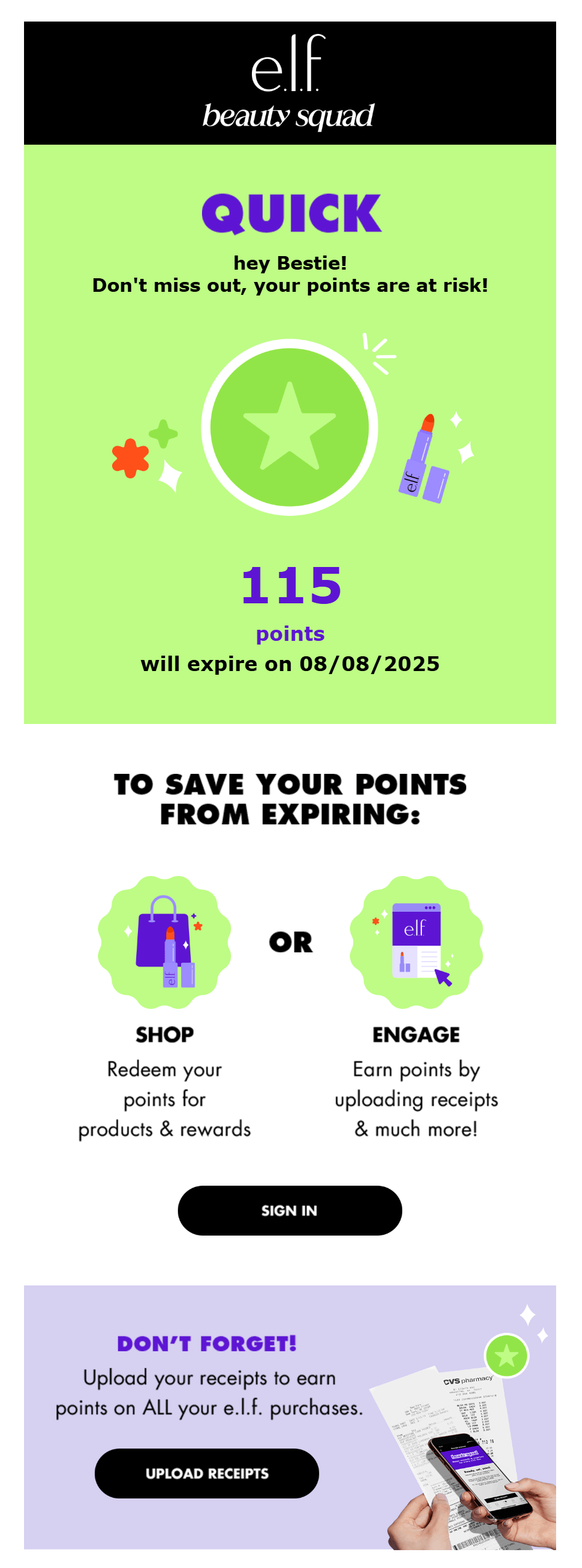 e.l.f. final call email marketing campaign example e.l.f. final call email marketing campaign example