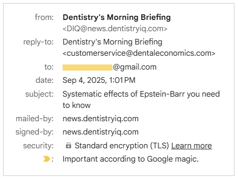 email header example by dental economics email header example by dental economics