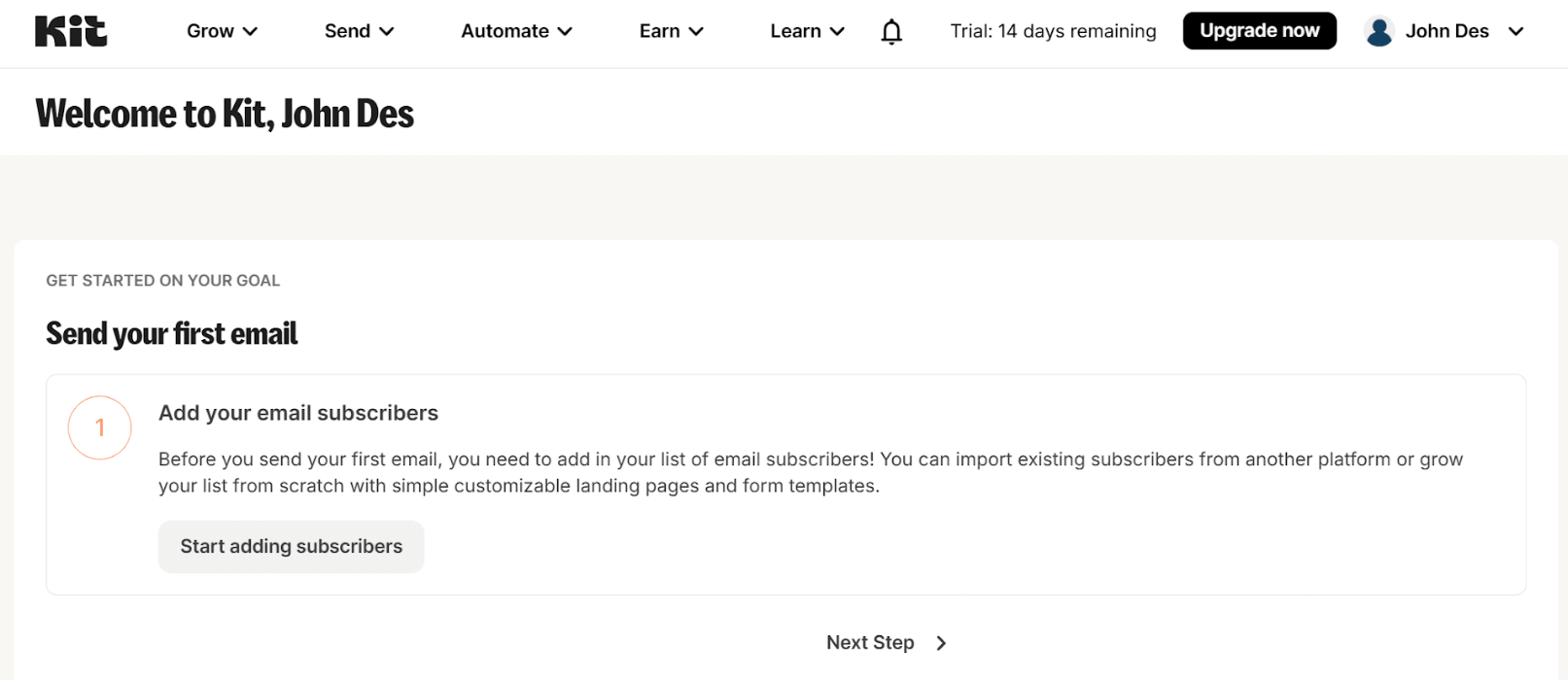 kit email marketing tool