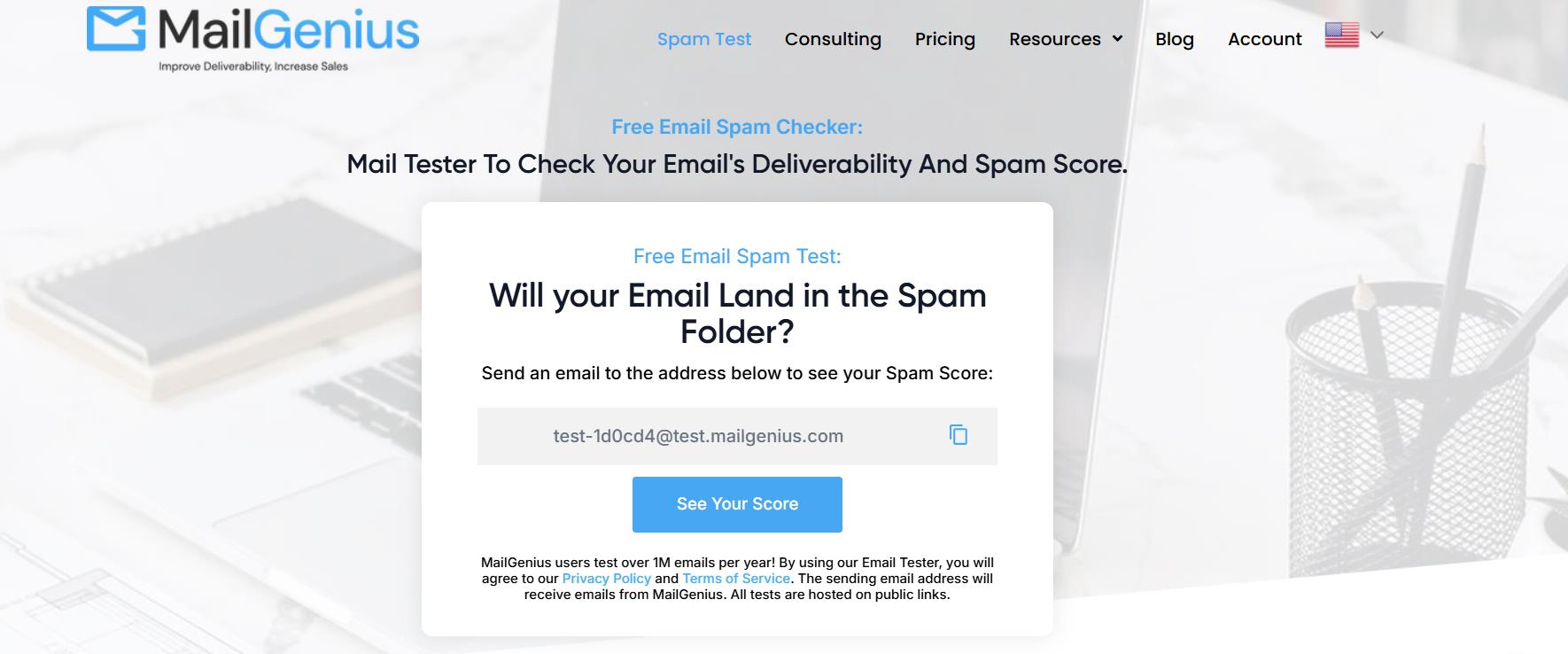 mailgenius homepage
