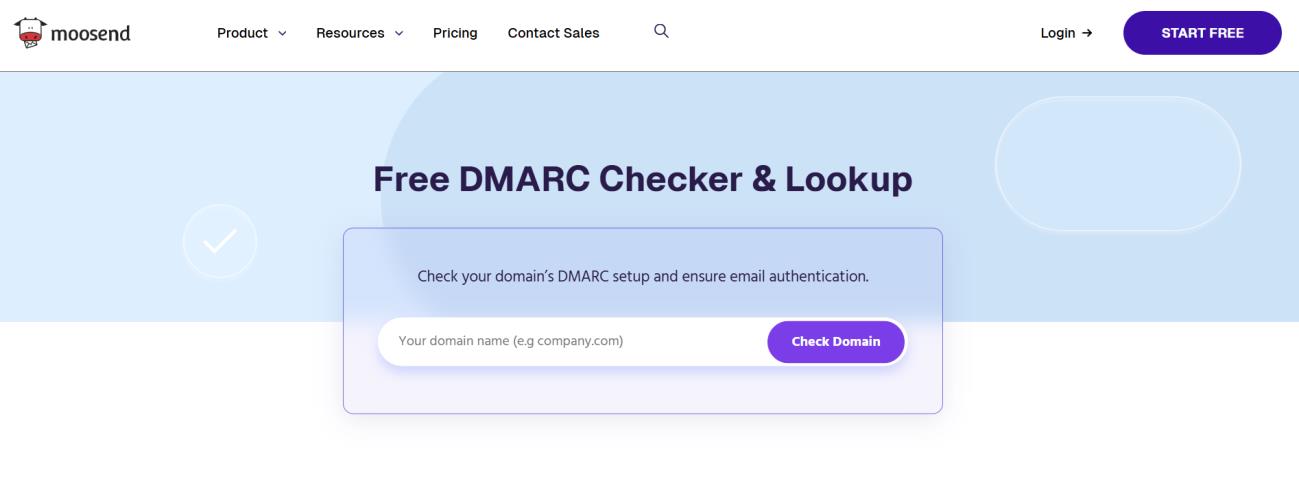 moosend's dmarc checker