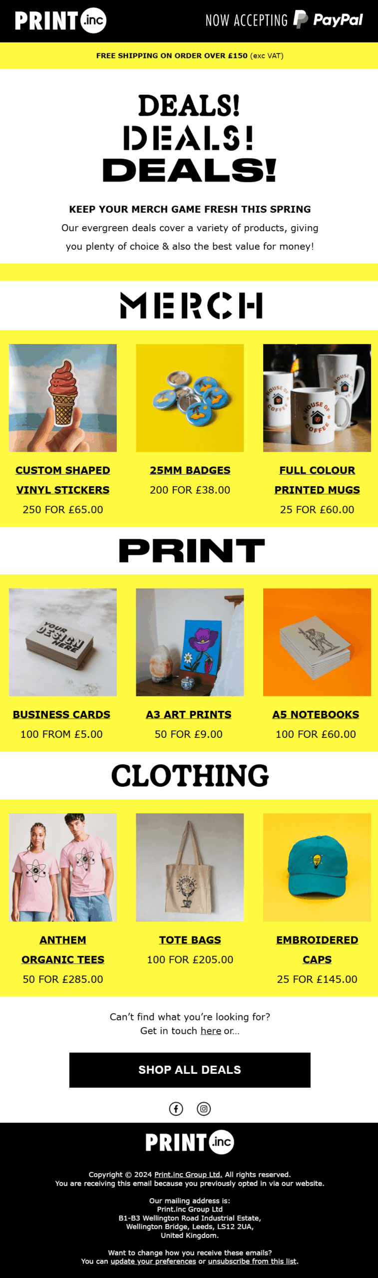 print.inc html email example