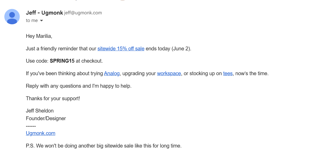 ugmonk rich text email marketing campaign ai email marketing