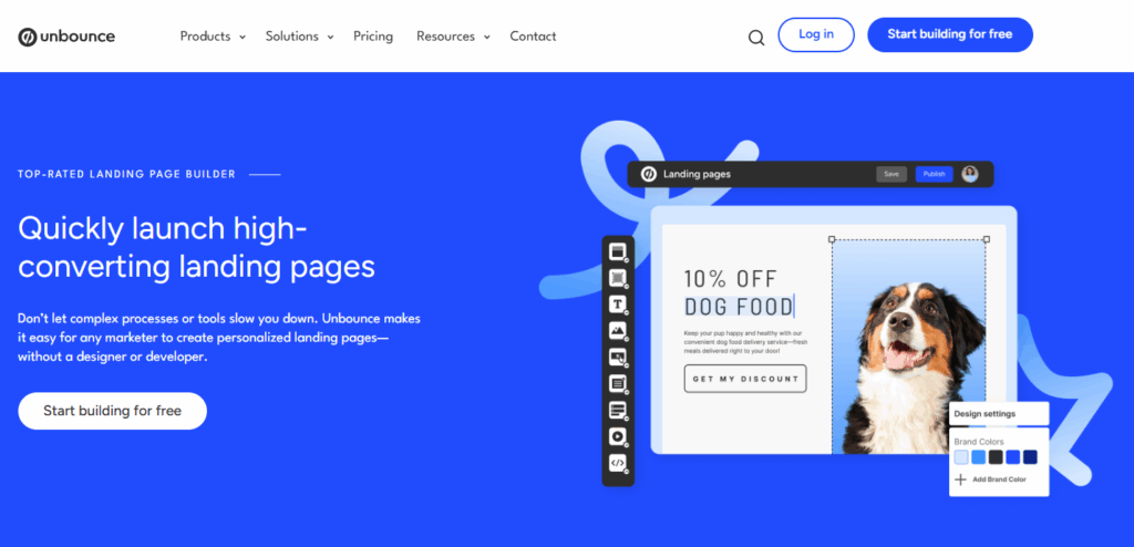 Unbounce landing pages