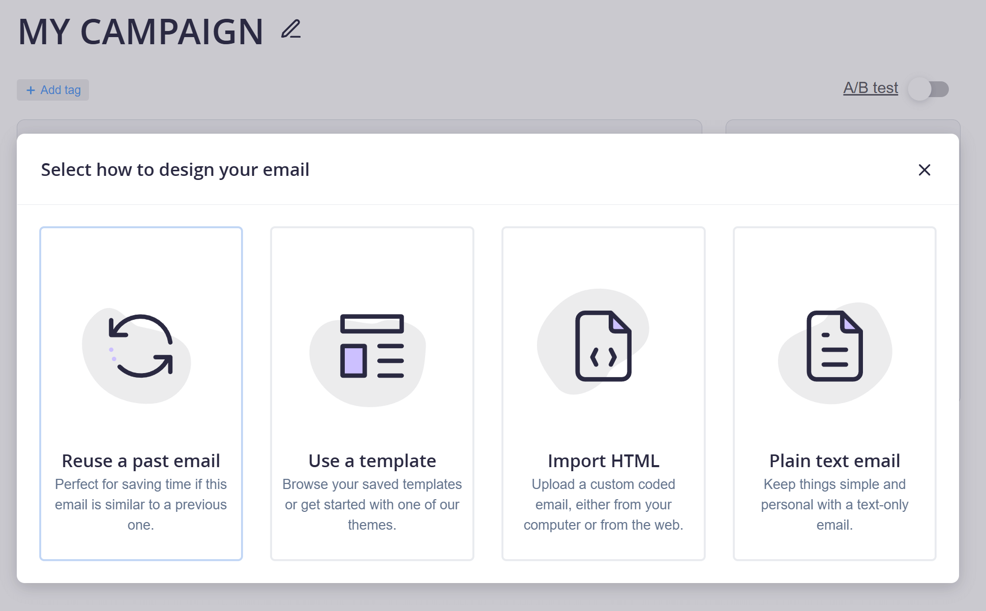 campaign monitor email design options
