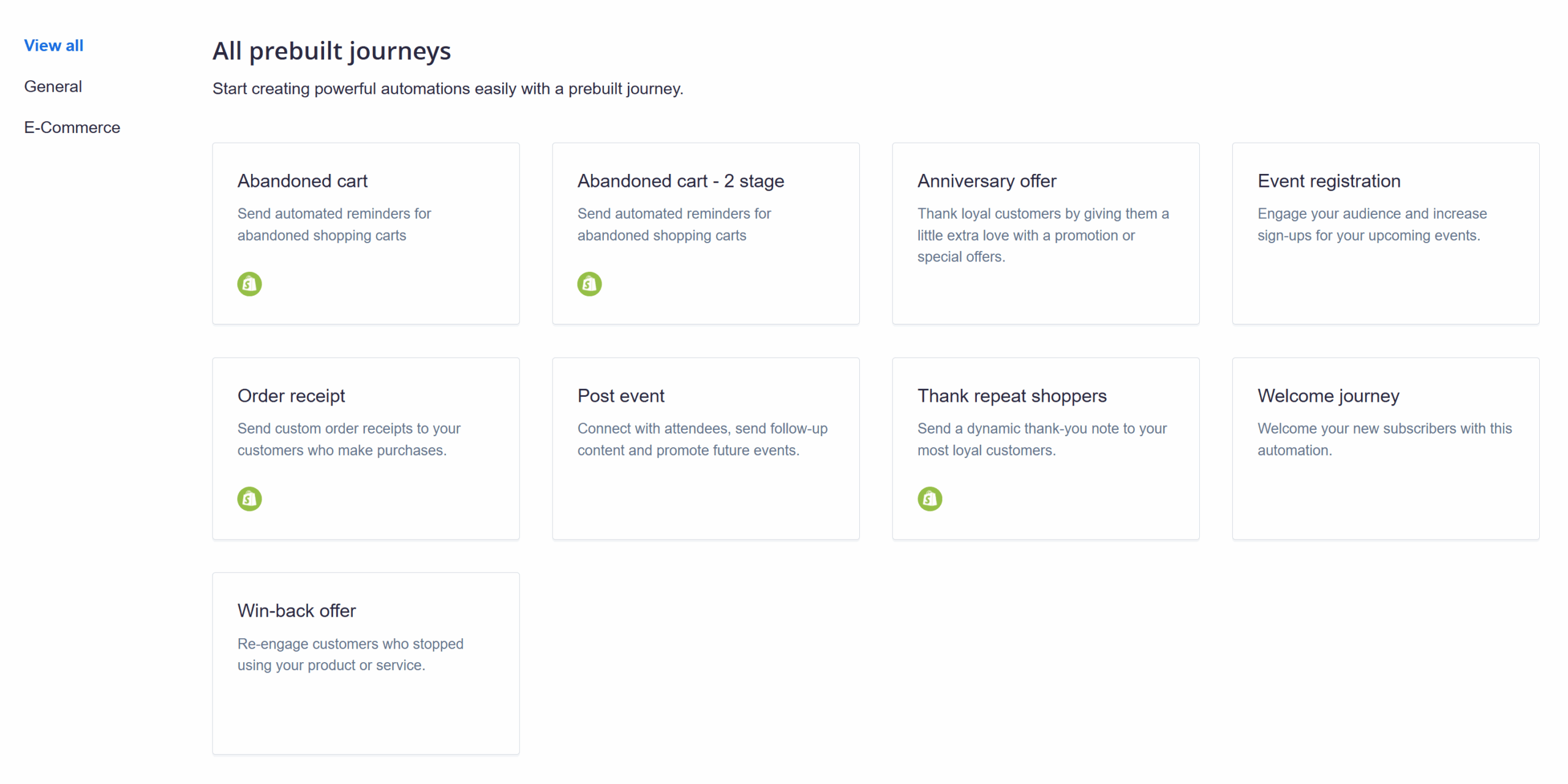 campaign monitor prebuilt automation journeys