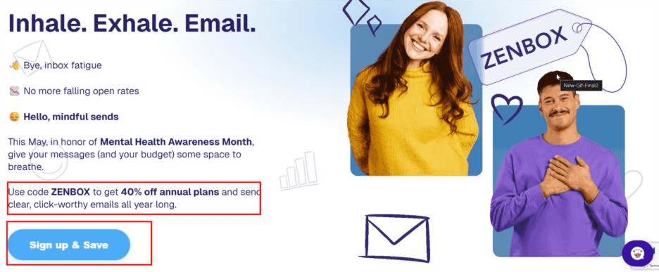 landing page cta example