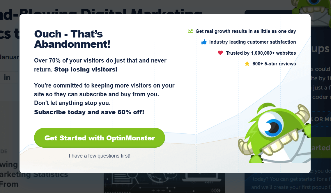 subscription form mistakes optinmonster exit intent popup example optinmonster exit intent popup example