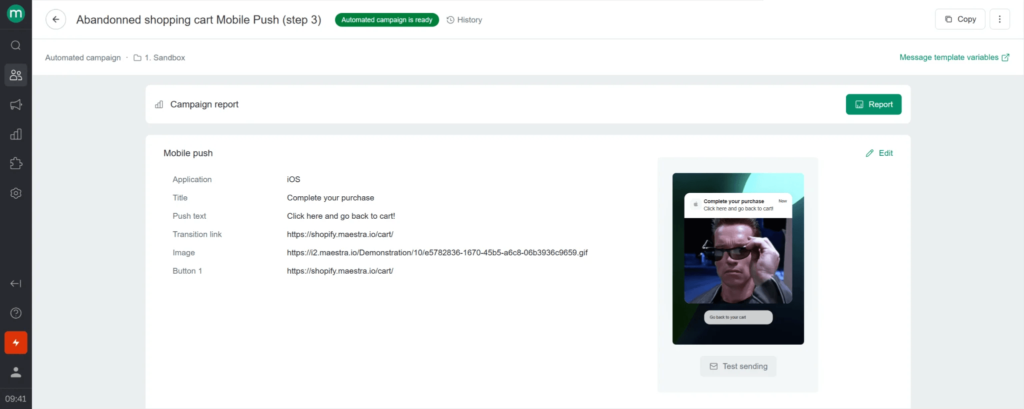 maestra web push notification tool