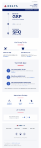 confirmational email example Delta's confirmational email
