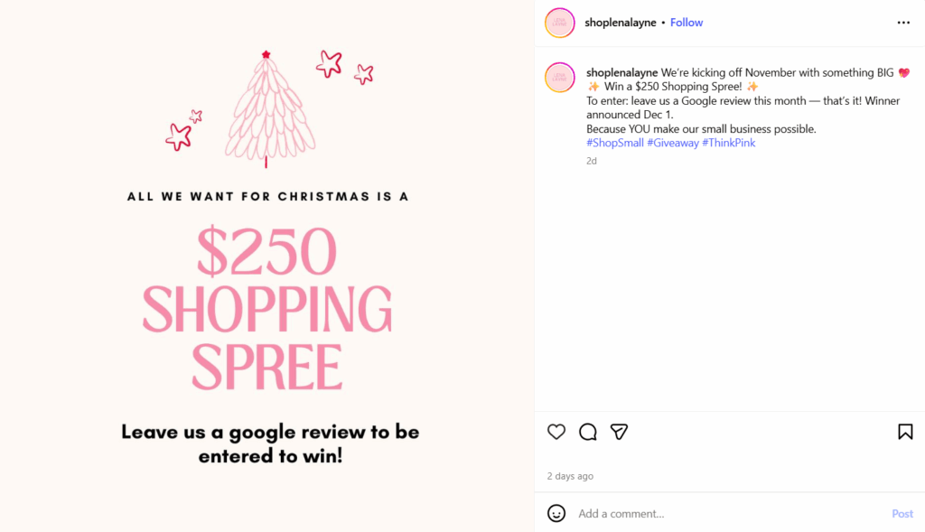 Google review giveaway Google review giveaway