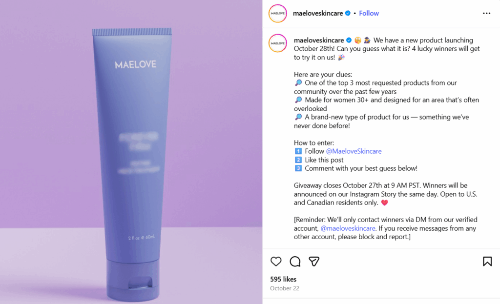 Maelove skincare product launch giveaway Maelove skincare product launch giveaway