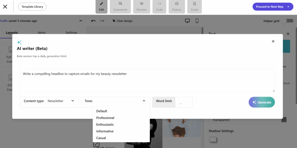 Moosend AI writer Moosend AI writer
