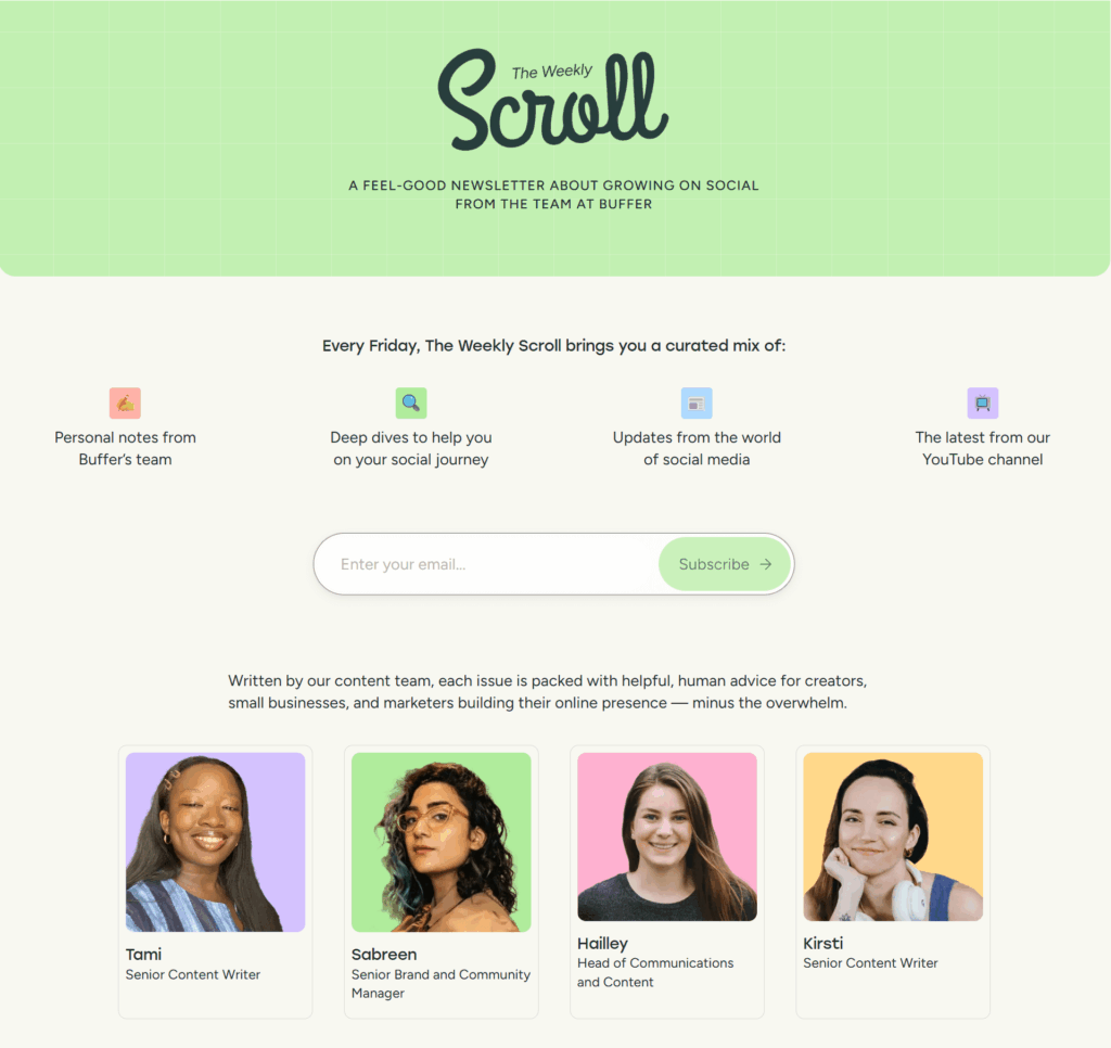 The Weekly Scroll newsletter The Weekly Scroll newsletter