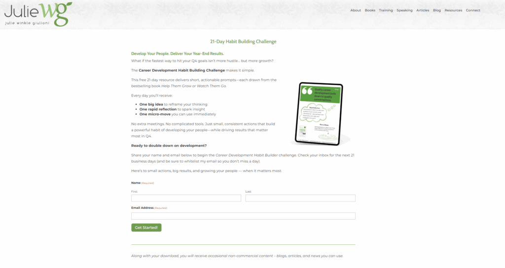 habit building email example
