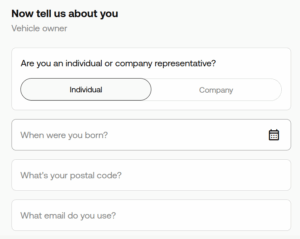 hellas direct's form upon quote request