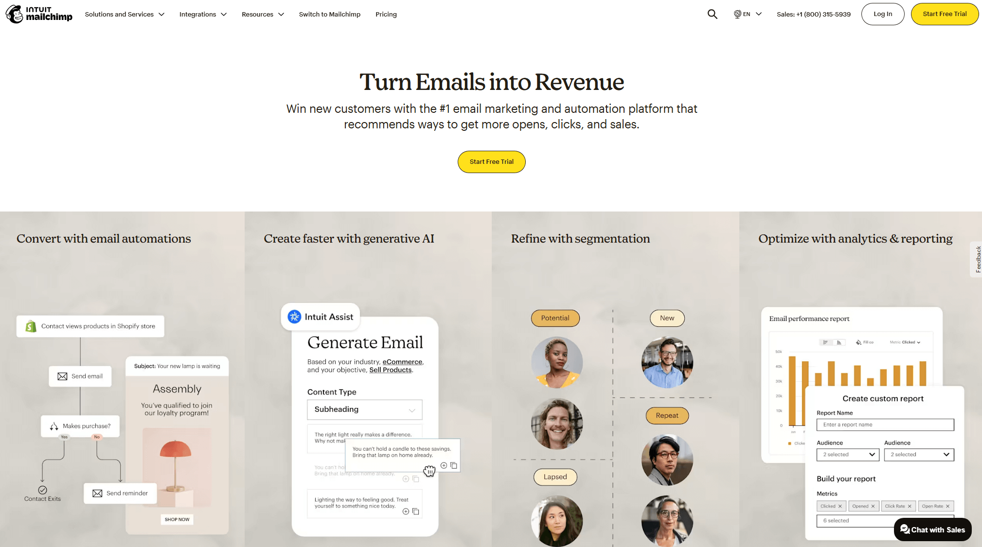 mailchimp's home page