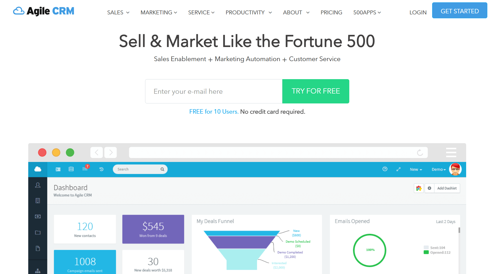 agile crm ecommerce crm software