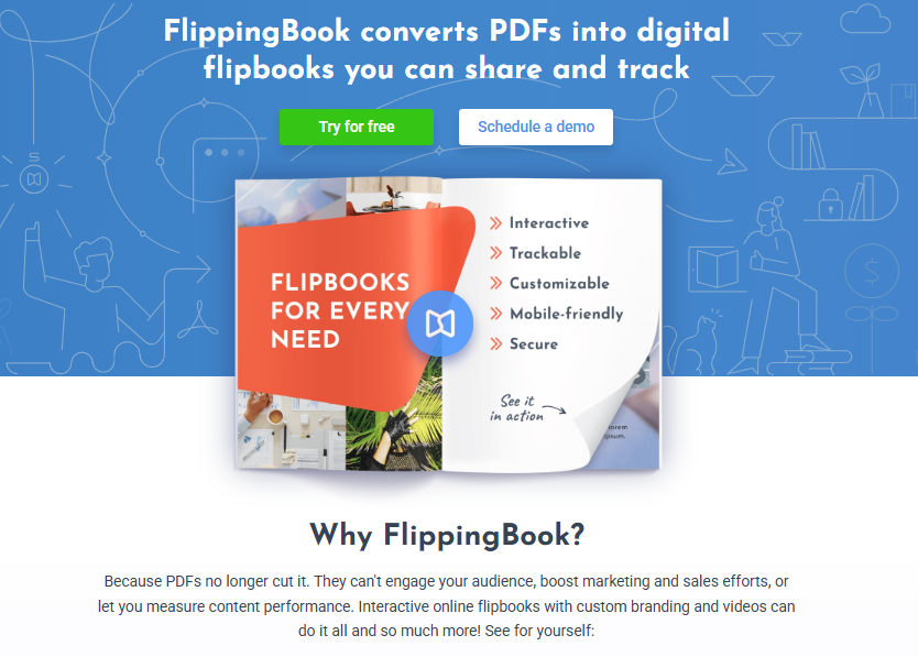 FlippingBook project management tool for small business