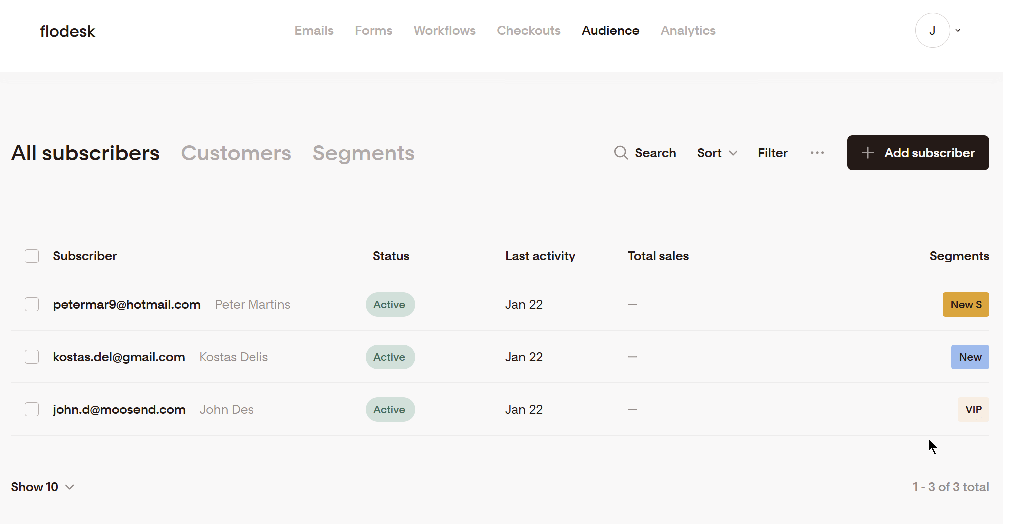 flodesk segmentation flodesk segmentation