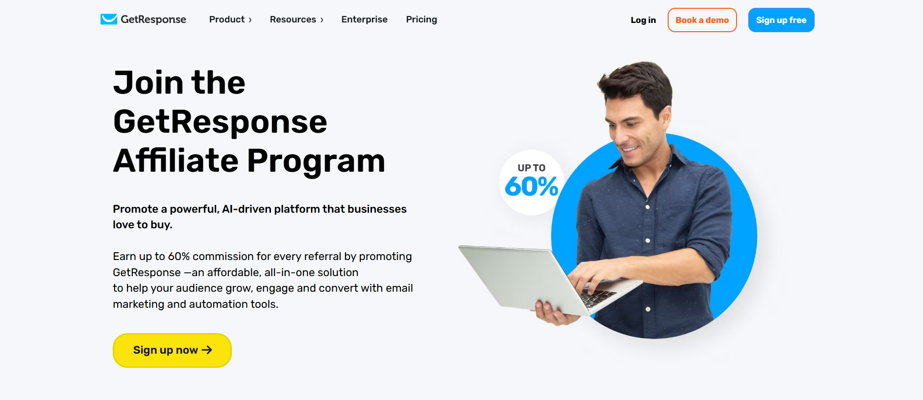 GetResponse affiliate program home page