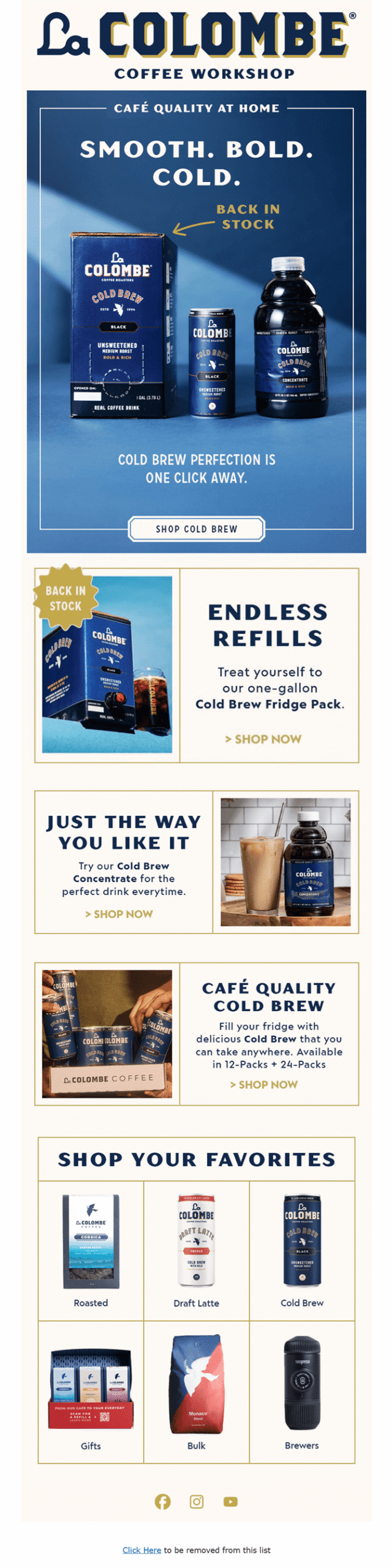 la colombe back in stock alert