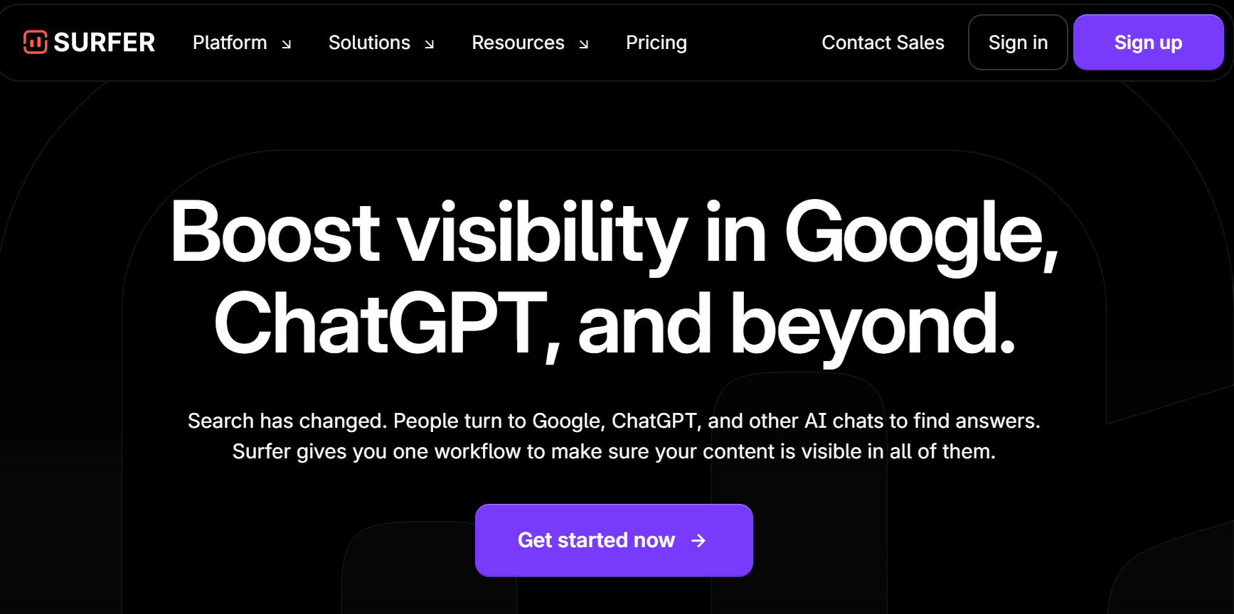 surfer marketing tool for small business