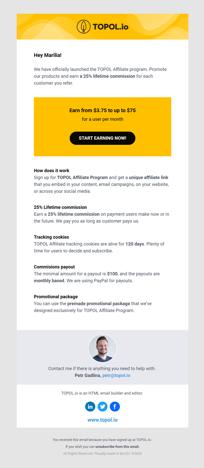 affiliate email marketing examples