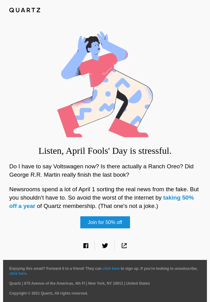 April Fool's Day Email Examples, Subject Lines & Tips [2026]