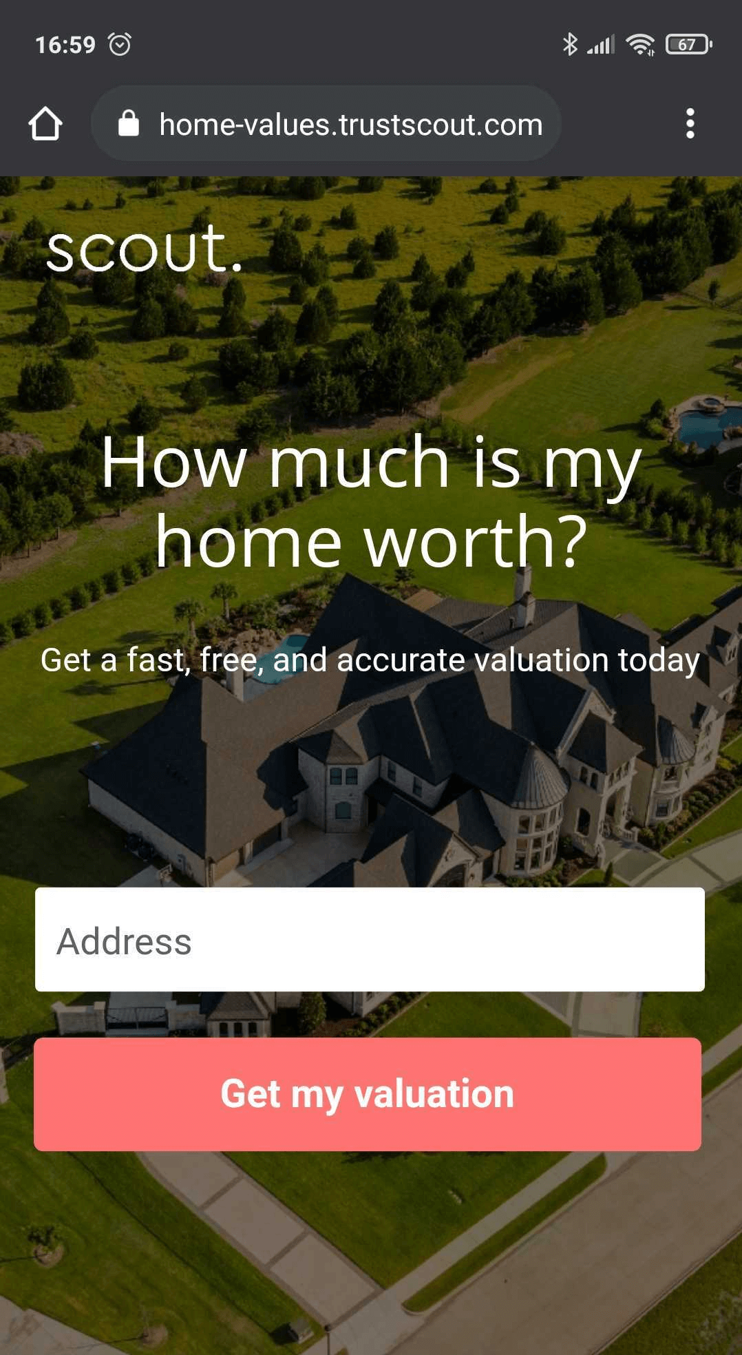 scout. responsive landing page