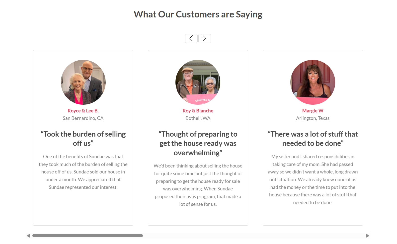 sundae social proof on landing page