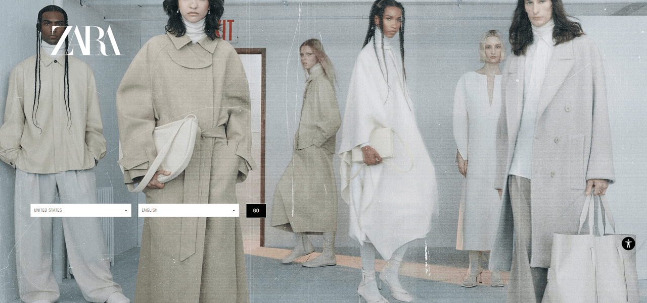 zara inclusive landing page