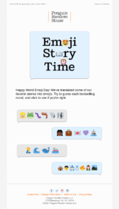 World Emoji Day email campaign