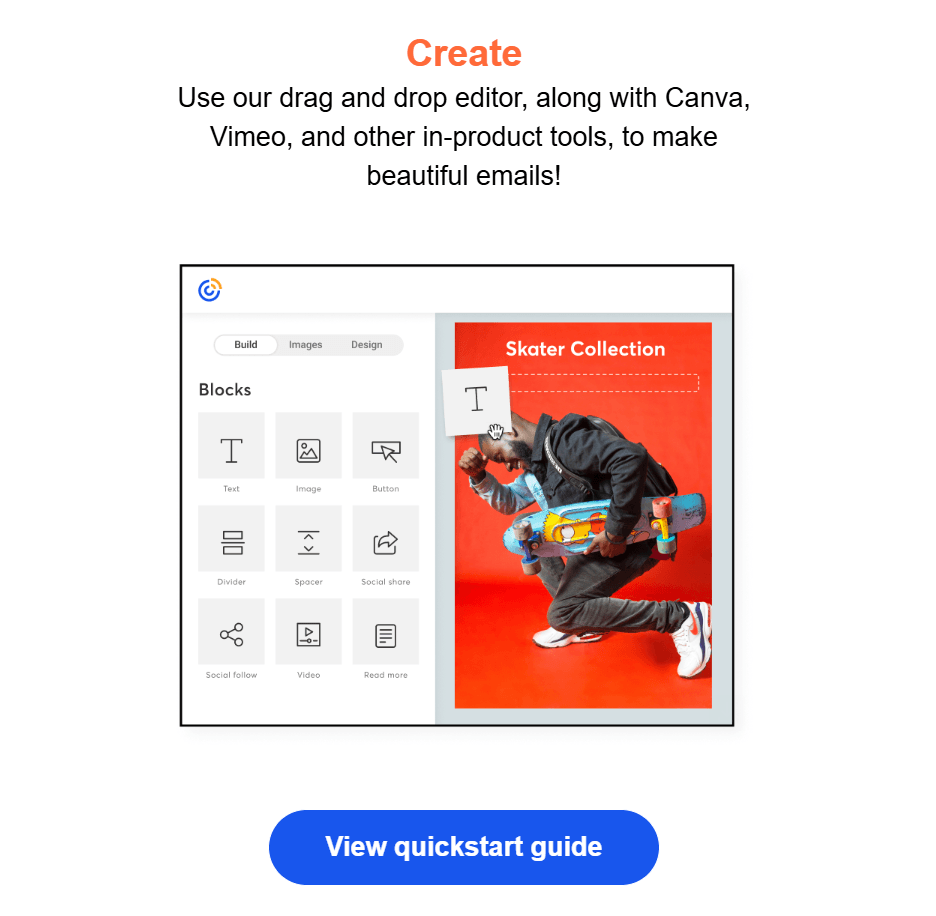 constant contact onboarding email example