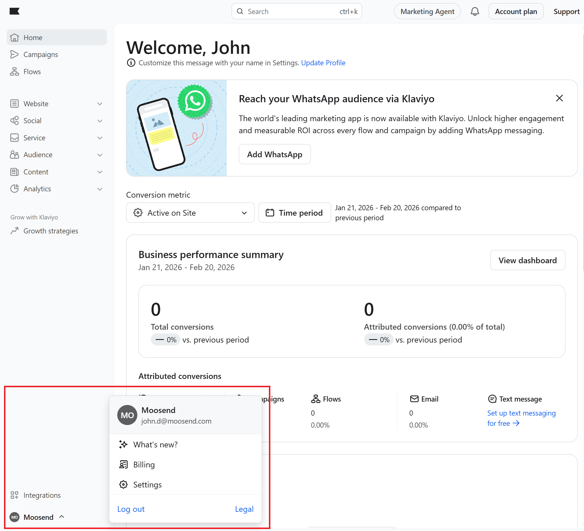 how to cancel klaviyo subscription