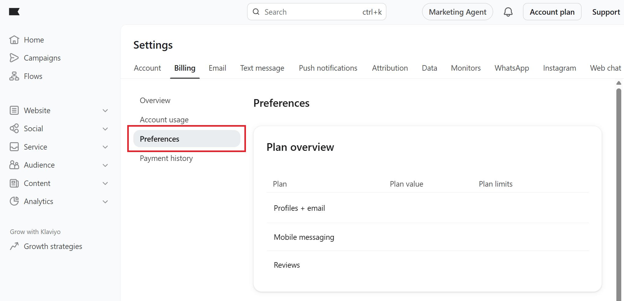 klaviyo reactivate free plan